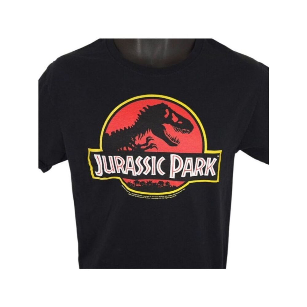 Jurassic Park T Shirt Mens Size Small Black Universal Studios Dinosaur Movie
